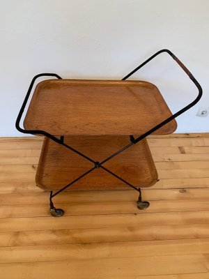 Swedish Bar Trolley by Paul Nagel for JIE Gantofta, 1950s-RTR-573644