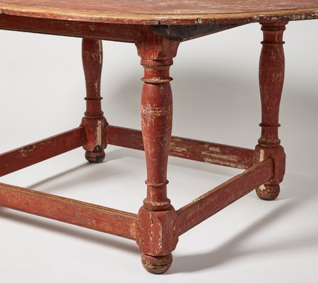 Swedish Baroque Farmhouse Table, 1760s-VAP-1060883