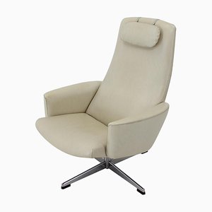 Swedish Beige Swivel Chair from Asko, 1970s-TZ-667023