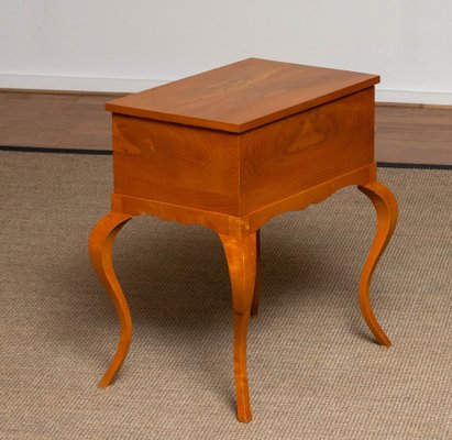 Swedish Biedermeier Sewing Table in Elm Veneer, 1940s-JE-1185087