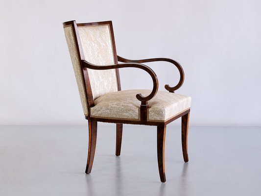 Swedish Birch and Satinwood Armchairs by Carl Malmsten for Bodafors, 1930s, Set of 2-FMT-1275173