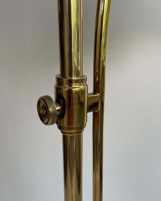 Swedish Brass Adjustable Witches Hat Floor Lamp, 1950s-OE-1801581