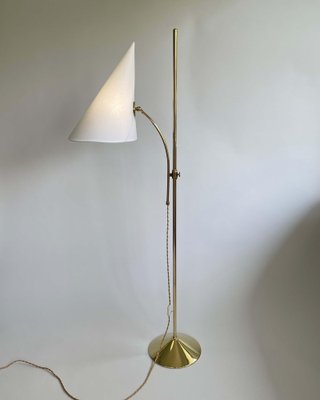 Swedish Brass Adjustable Witches Hat Floor Lamp, 1950s-OE-1801581