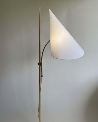 Swedish Brass Adjustable Witches Hat Floor Lamp, 1950s-OE-1801581