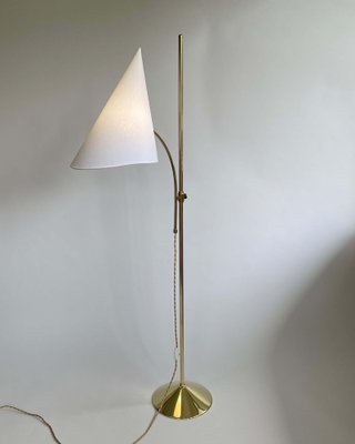 Swedish Brass Adjustable Witches Hat Floor Lamp, 1950s-OE-1801581