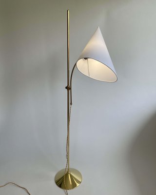 Swedish Brass Adjustable Witches Hat Floor Lamp, 1950s-OE-1801581