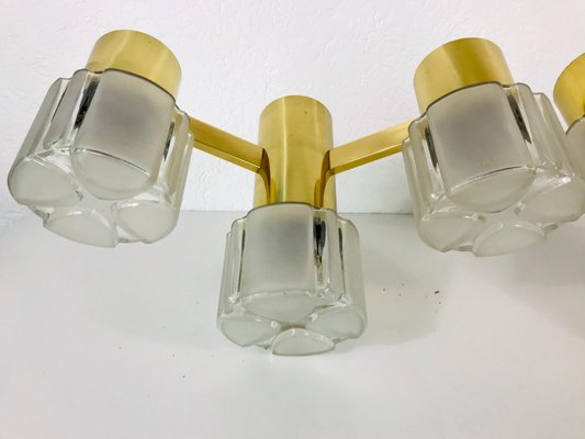 Swedish Brass and Glass Wall Lights, 1960s, Set of 2-PUK-636575