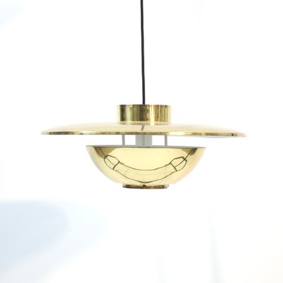 Swedish Brass Ceiling Lamp attributed to Boréns, 1960s-KQ-2020371