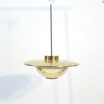 Swedish Brass Ceiling Lamp attributed to Boréns, 1960s-KQ-2020371