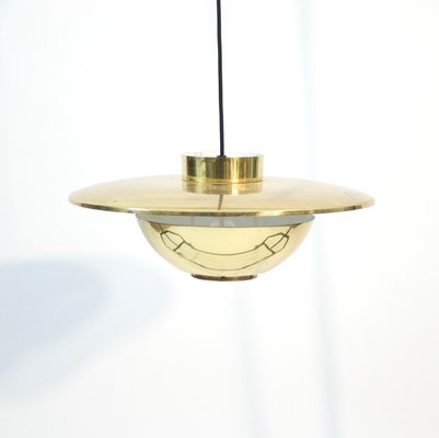 Swedish Brass Ceiling Lamp attributed to Boréns, 1960s-KQ-2020371