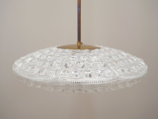 Swedish Brass Ceiling Light by Carl Fagerlund for Orrefors, 1960s-VND-1790219