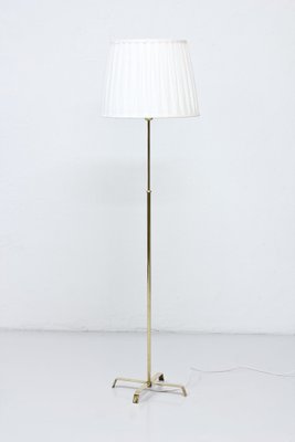 Swedish Brass Floor Lamp from Böhlmarks, 1940s-TM-595096