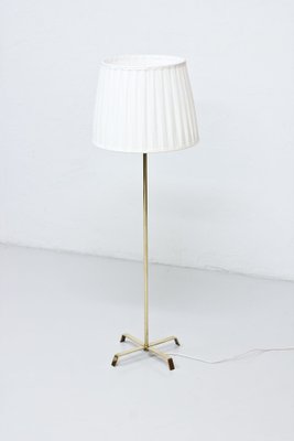 Swedish Brass Floor Lamp from Böhlmarks, 1940s-TM-595096