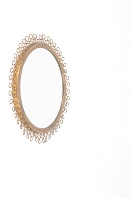 Swedish Brass Mirror, 1950s-FK-562072