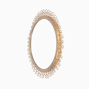 Swedish Brass Mirror, 1950s-FK-562072