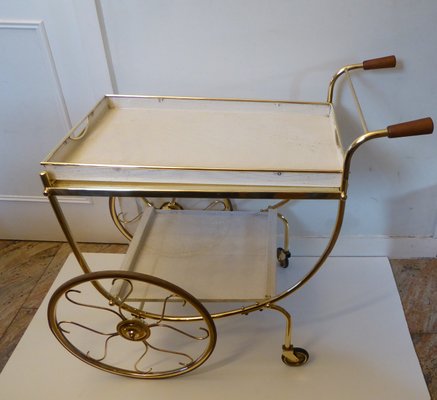 Swedish Brass Serving Cart by Josef Frank for Svenskt Tenn-AWL-904694