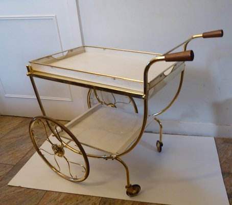 Swedish Brass Serving Cart by Josef Frank for Svenskt Tenn-AWL-904694