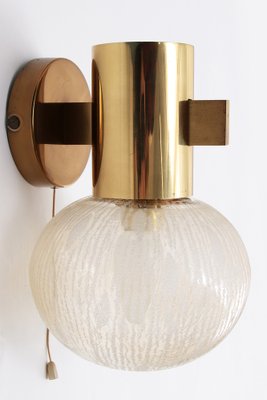 Swedish Brass Wall Lamp with Glass by Hans-Agne Jakobsen for Markaryd, 1960-EZZ-1771027