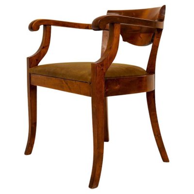 Swedish Brown Desk Chair in Birch & Mahogany, Sweden, 1920s-UYK-1120408