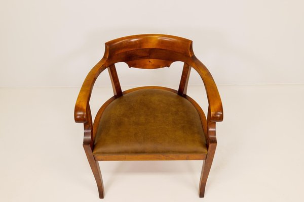 Swedish Brown Desk Chair in Birch & Mahogany, Sweden, 1920s-UYK-1120408