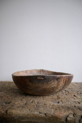 Swedish Burl Birch Bowl, 1850s-DAL-1799526