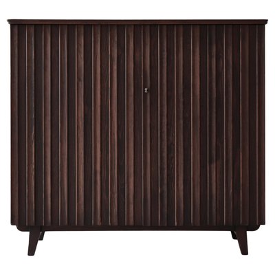 Swedish Cabinet in Stained Pinewood attributed to Göran Malmvall for Svensk Fur, 1940s-WRF-2020897