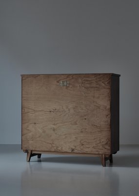 Swedish Cabinet in Stained Pinewood attributed to Göran Malmvall for Svensk Fur, 1940s-WRF-2020897