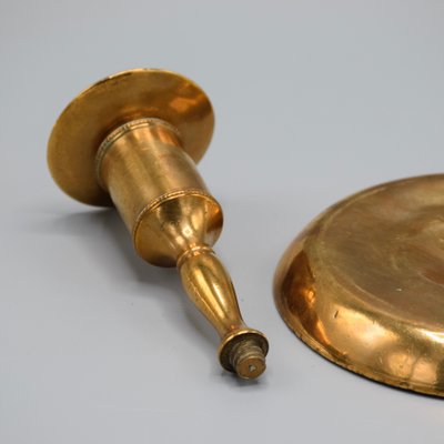 Swedish Candleholders in Brass, 1800s, Set of 2-RNM-1399066