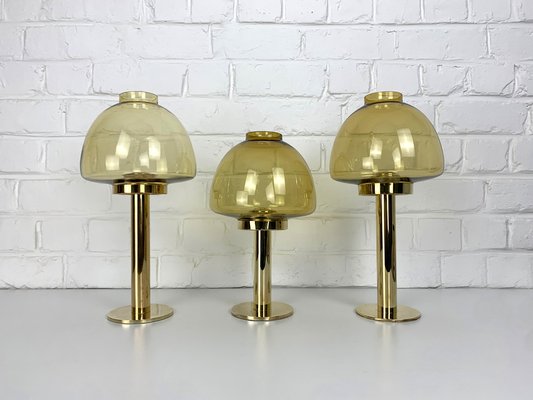 Swedish Candleholders in Brass by Hans-Agne Jakobsson for Markaryd, 1960s, Set of 3-ZM-1766089