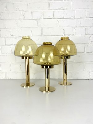 Swedish Candleholders in Brass by Hans-Agne Jakobsson for Markaryd, 1960s, Set of 3-ZM-1766089