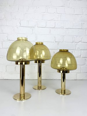 Swedish Candleholders in Brass by Hans-Agne Jakobsson for Markaryd, 1960s, Set of 3-ZM-1766089