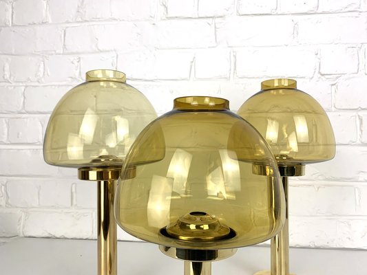 Swedish Candleholders in Brass by Hans-Agne Jakobsson for Markaryd, 1960s, Set of 3-ZM-1766089