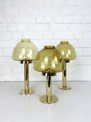 Swedish Candleholders in Brass by Hans-Agne Jakobsson for Markaryd, 1960s, Set of 3-ZM-1766089