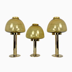 Swedish Candleholders in Brass by Hans-Agne Jakobsson for Markaryd, 1960s, Set of 3-ZM-1766089