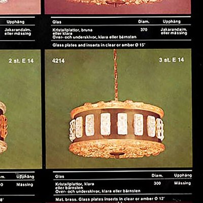 Swedish Ceiling Lamp from Faglaviks, 1970s-YGE-556854