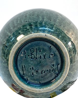 Swedish Ceramic Vase by Yngve Blixt for Höganäs, 1960s-QFU-845274