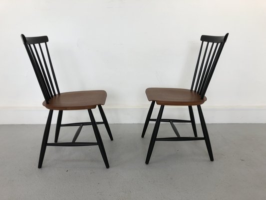 Swedish Chairs Teak by S. E. Fryklund for Hagafors, 1960s, Set of 2-JWH-1304240