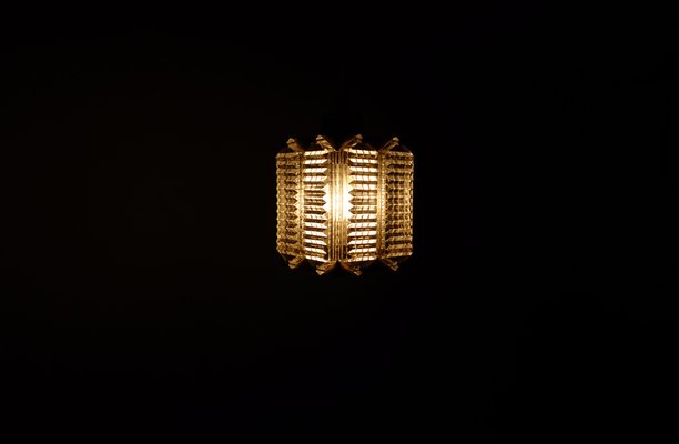 Swedish Crystal Ceiling Light by Wiktor Berndt for Flygsfors, 1950s-HPQ-1367044