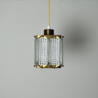 Swedish Crystal Ceiling Light by Wiktor Berndt for Flygsfors, 1950s-HPQ-1367044