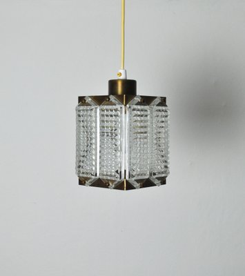 Swedish Crystal Ceiling Light by Wiktor Berndt for Flygsfors, 1950s-HPQ-1367044