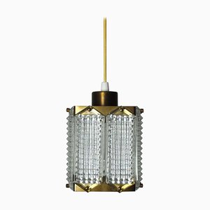 Swedish Crystal Ceiling Light by Wiktor Berndt for Flygsfors, 1950s-HPQ-1367044