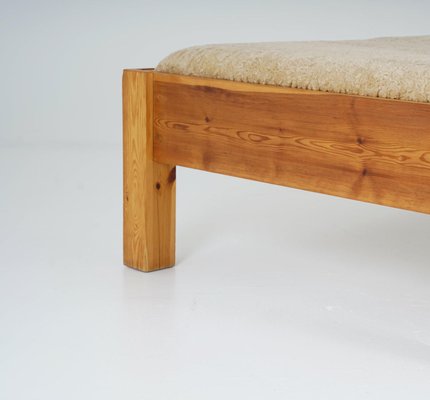 Swedish Daybed in Pine & Sheepskin, 1970s-FM-1373792