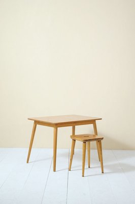 Swedish Desk and Stool by Malmvall Göran, 1940s, Set of 2-QWP-811572