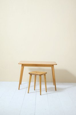 Swedish Desk and Stool by Malmvall Göran, 1940s, Set of 2-QWP-811572