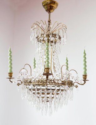 Swedish Empire Style Chandelier, 1950s-JWI-1763226