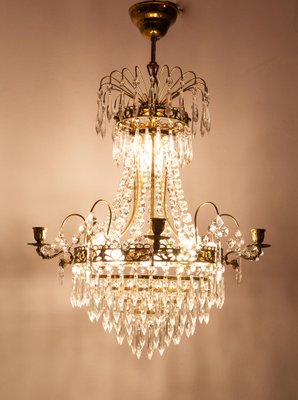 Swedish Empire Style Chandelier, 1950s-JWI-1763226