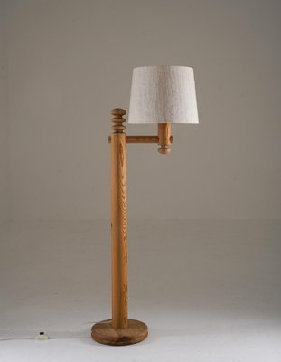 Swedish Floor Lamp in Pine attributed to Luxus, 1970s-FM-2039412