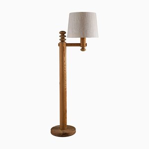 Swedish Floor Lamp in Pine attributed to Luxus, 1970s-FM-2039412