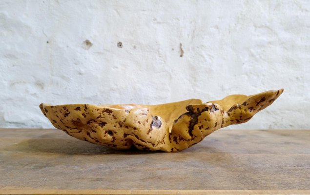 Swedish Folk Art Organic Burl Curly Birch Tiger Bowl, 1980s-UYK-1396130