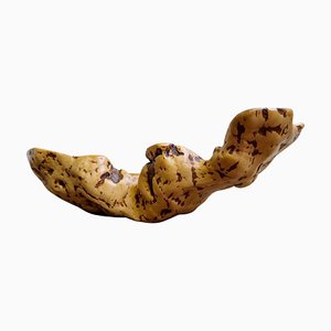 Swedish Folk Art Organic Burl Curly Birch Tiger Bowl, 1980s-UYK-1396130